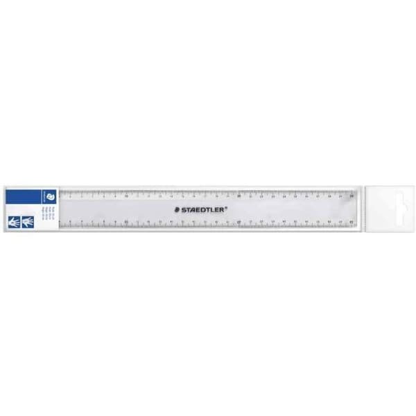 Högerhänt Vänsterhänt Transparent Plast Platt Linjal 30 cm