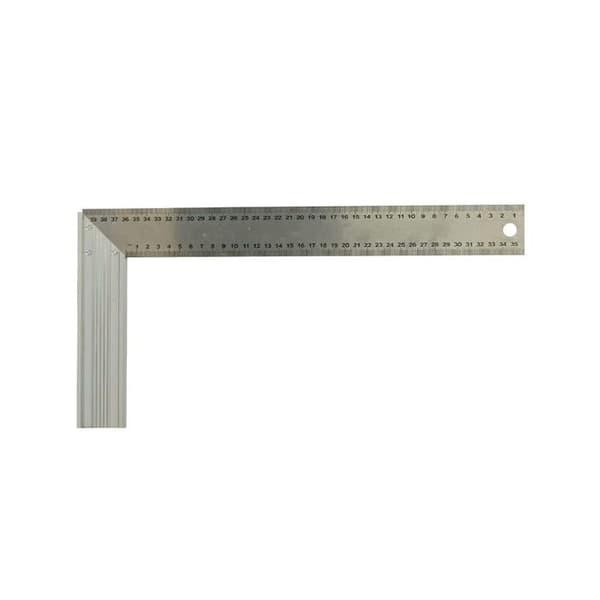 Carpenter's square - STANLEY - 1-45-687 - Rostfritt stålblad - Millimetergradering - Extruderad aluminiumklack