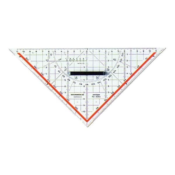 Rumold Square 25 cm 45°, 45° transparent handtag plexiglas