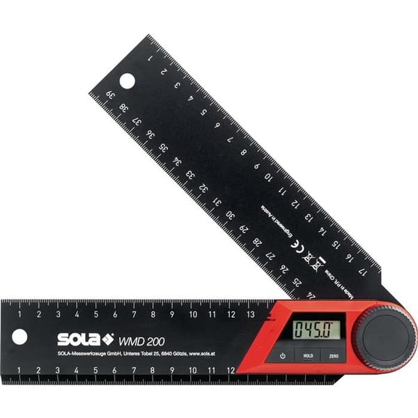 Vinkelrapportör - SOLA - WMD 500 - LCD-skärm - Mätområde 270° - HOLD-funktion