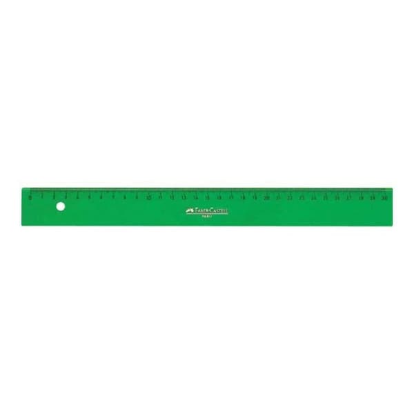 Faber-Castell Linjal 30 cm grön transparent akrylplast