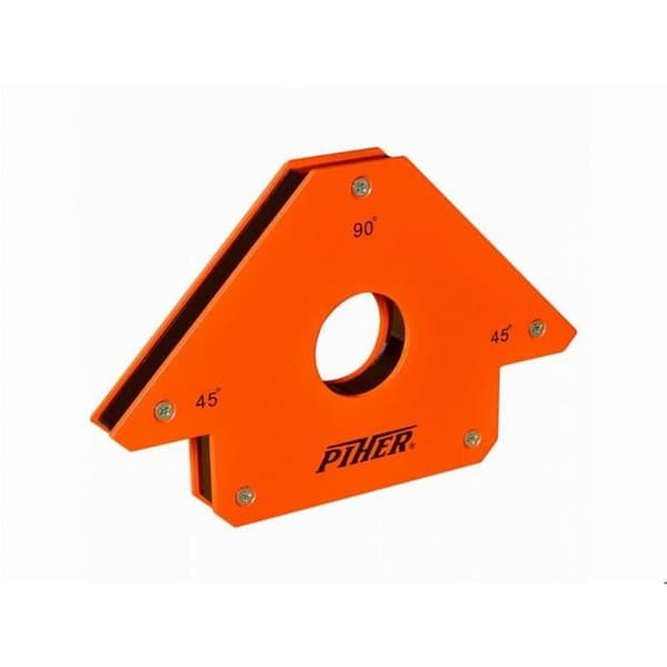 Magnetisk fyrkant - PIHER - Kapacitet 45° till 90° - 2,5 mm stålplåt - Permanent magnet