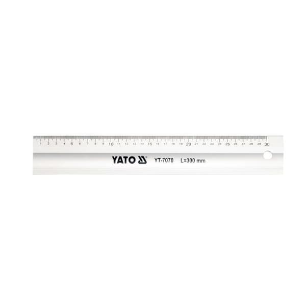 Yato YT-7070, Skrivbordslinjal, Aluminium, Aluminium, cm, mm, 30 cm, 1 st.
