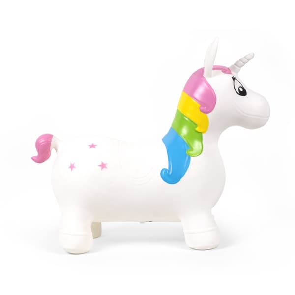 bo. Jumping animal White unicorn