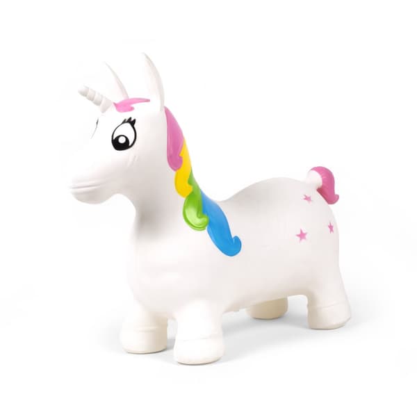 bo. Jumping animal White unicorn