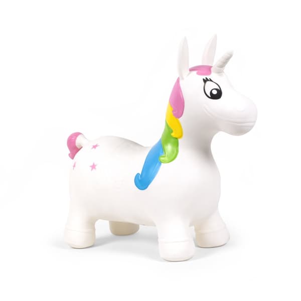 bo. Jumping animal White unicorn