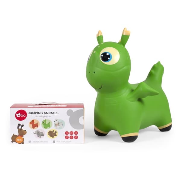 bo. Jumping Animal - Green Dino
