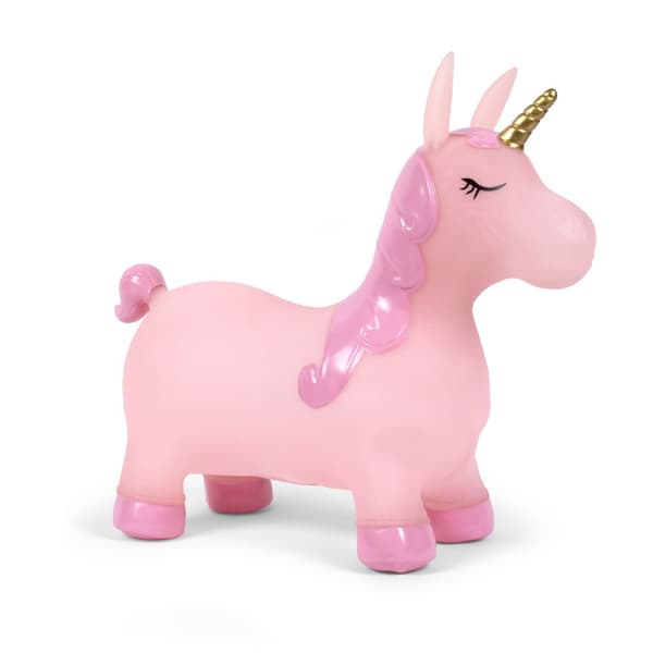 bo. Jumping animal Pink unicorn