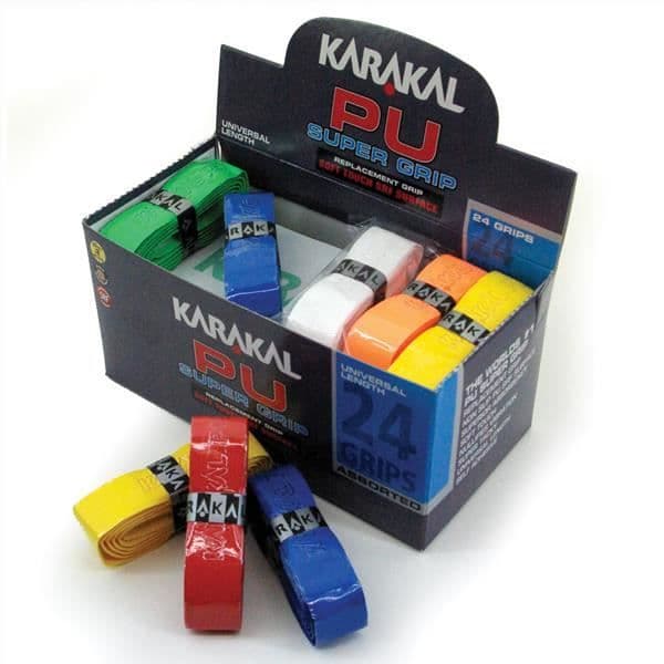 Karakal Polyuretan Super Grip Sleeve Covers Box med 24 olika färger
