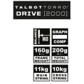 Miniatyrbillede 6 af 6: Racket - TALBOT TORRO - DRIVE 2000 - US 500 sträng - 500 cm² huvud - 19 mm/160 g ram - 200 g