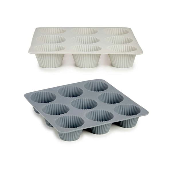 Muffinsbricka Kinvara HH421 Ljusgrå Mörkgrå 22 x 3 x 22 cm Magdalenas (6 antal)