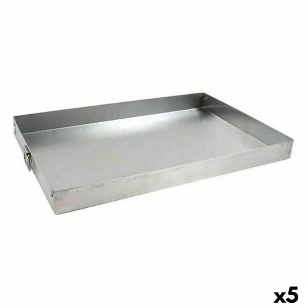 Rektangulär bakform VR Silvrig Aluminium 45 x 31 x 3,5 cm (5 antal)