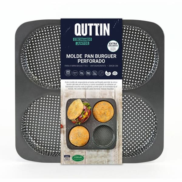Formgjuten Quttin Burguer 28 x 28 x 2,5 cm (12 antal)