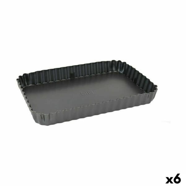 Avtagbar form Quttin Svart Kolstål 31,5 x 21,5 x 3,5 cm (6 antal)