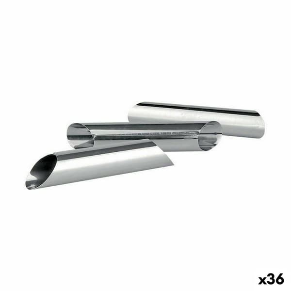 Set med Formar för Bakverk Wooow Rostfritt stål Silvrig Stål 3 Delar 2,5 x 12,5 cm (36 antal) (3 pcs)