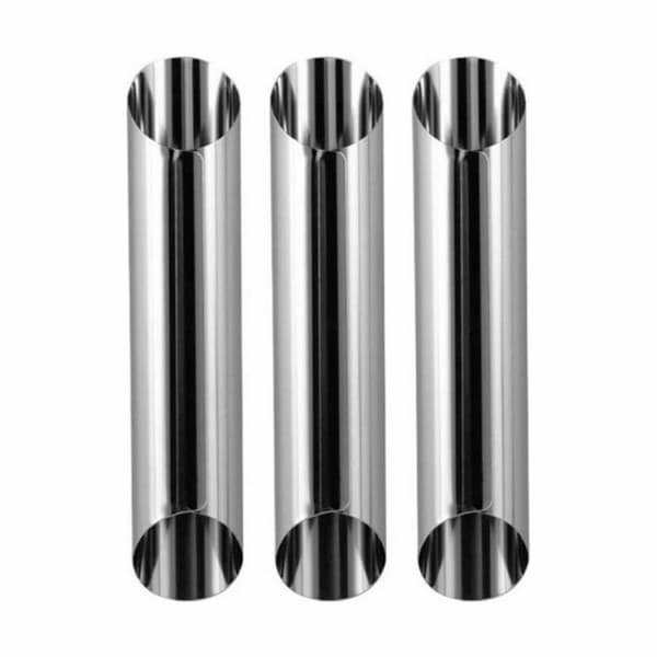 Set med Formar för Bakverk Quttin Stål 3 Delar 2,5 x 12,5 cm (36 antal)