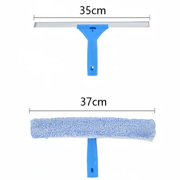 Professionell fönsterskrapa med mikrofiberborste, bredd 25 cm