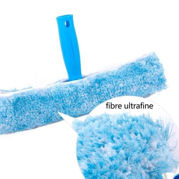 Professionell fönsterskrapa med mikrofiberborste, bredd 25 cm