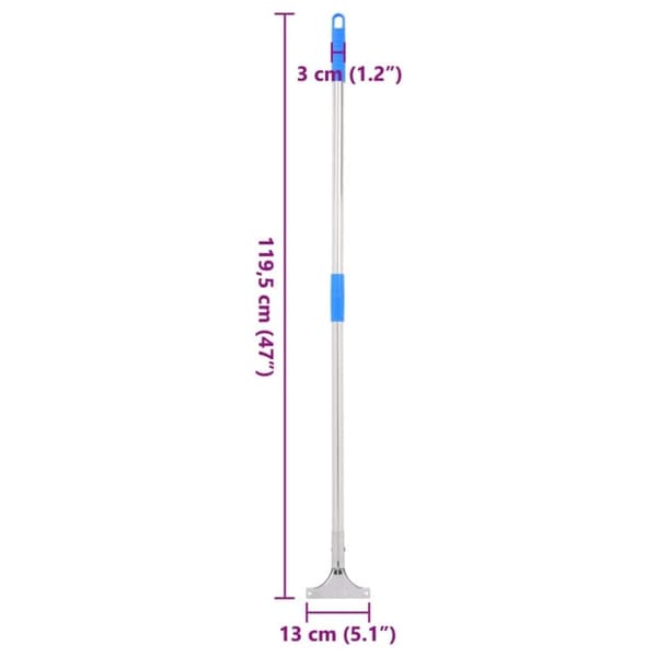 vidaXL Gulvnalhåndtak 5 stk 119,5 cm stål og plast