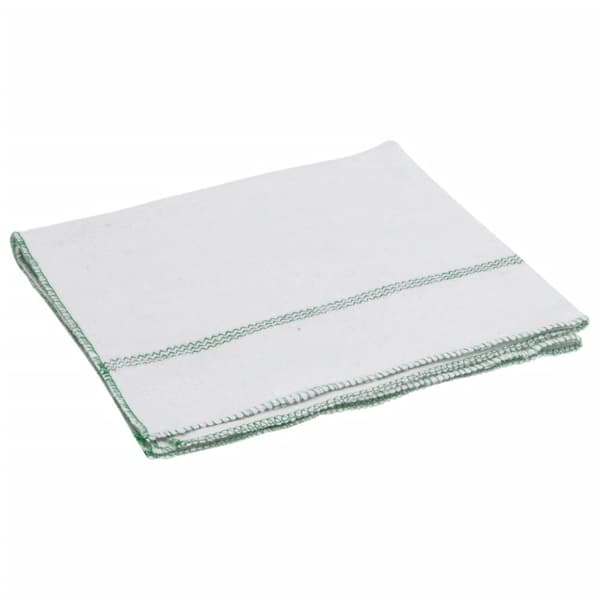 vidaXL puhdistusliinat 10 kpl valkoinen vihreillä raidoilla 50x60 cm