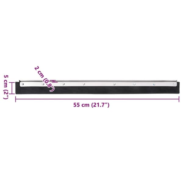 vidaXL Lattialastan pää 55x2x5 cm teräs ja kumi