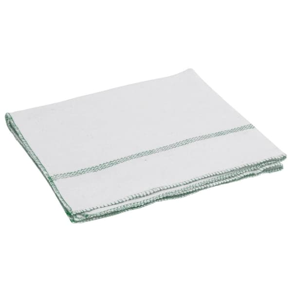vidaXL rengøringsklude 50 stk. 50x60 cm hvid med grønne striber
