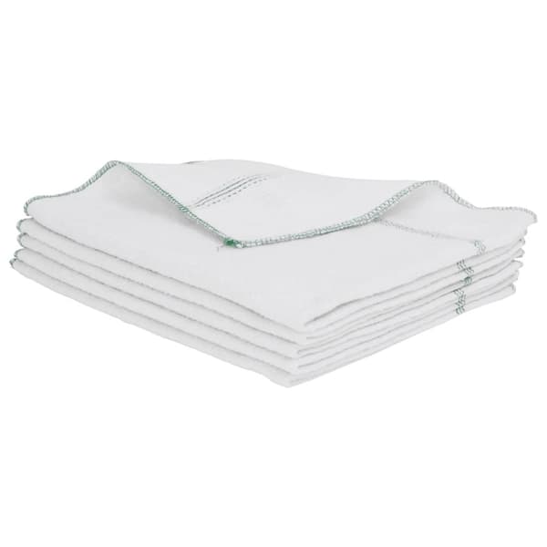 vidaXL rengøringsklude 50 stk. 50x60 cm hvid med grønne striber