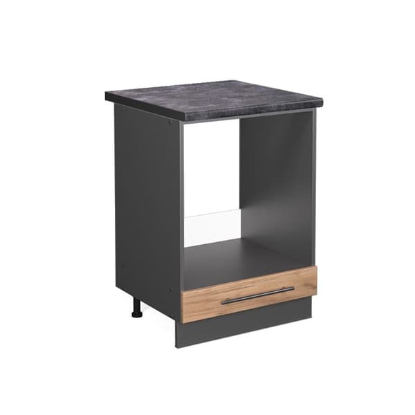 Möbel för ugn Fame-Line, 60cm, PT Antracit, Ek i gyllene kraft, Antracit, Vicco