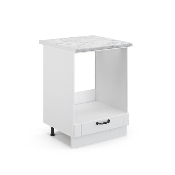 Meuble för ugn Fame-Line, 60cm, PT Marmor, Vit lantstil, Vit, Vicco