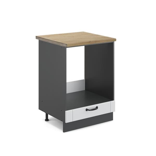 Meuble för ugn Fame-Line, 60 cm, PT Ek, Vit lantlig, Antracit, Vicco