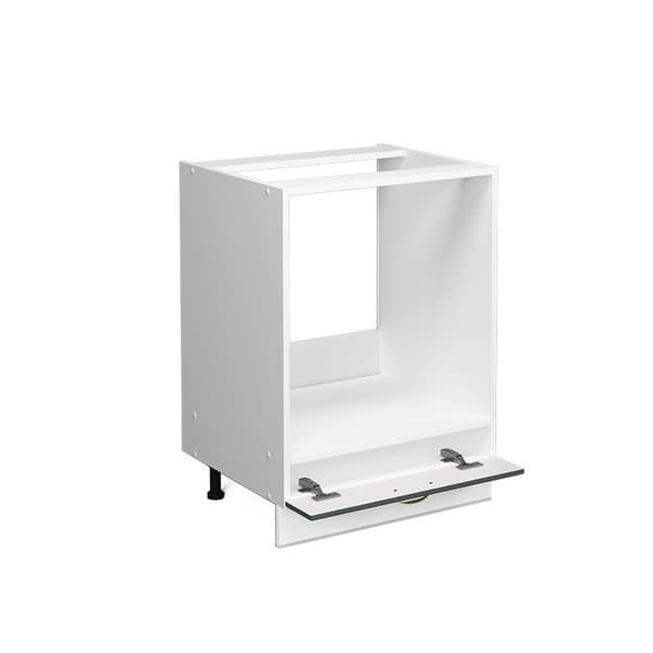 Fame-Line ugnsmöbel, 60cm, PT Marmor, Antracit-guld, Vit, Vicco