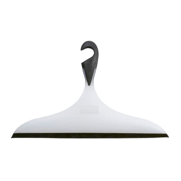 WENKO XXL duschskrapa, Loano badrumsskrapa, med hängkrok, plast, L34x21 cm, svart - vit