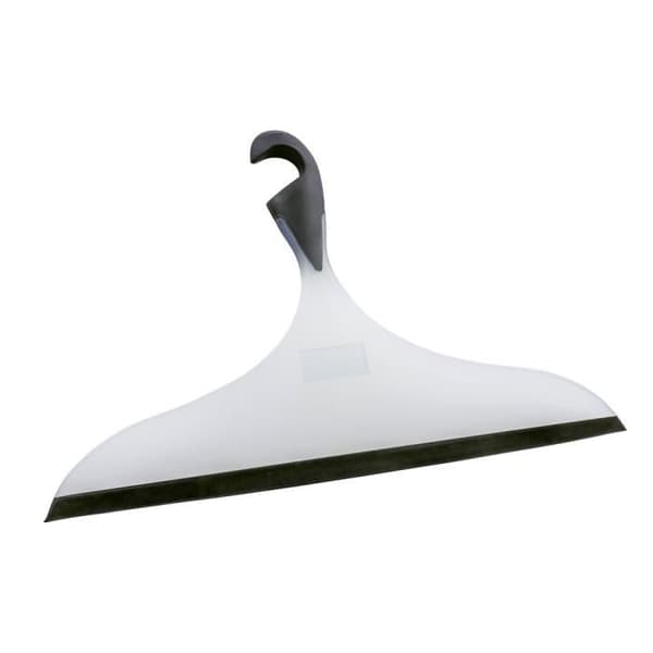 WENKO XXL duschskrapa, Loano badrumsskrapa, med hängkrok, plast, L34x21 cm, svart - vit
