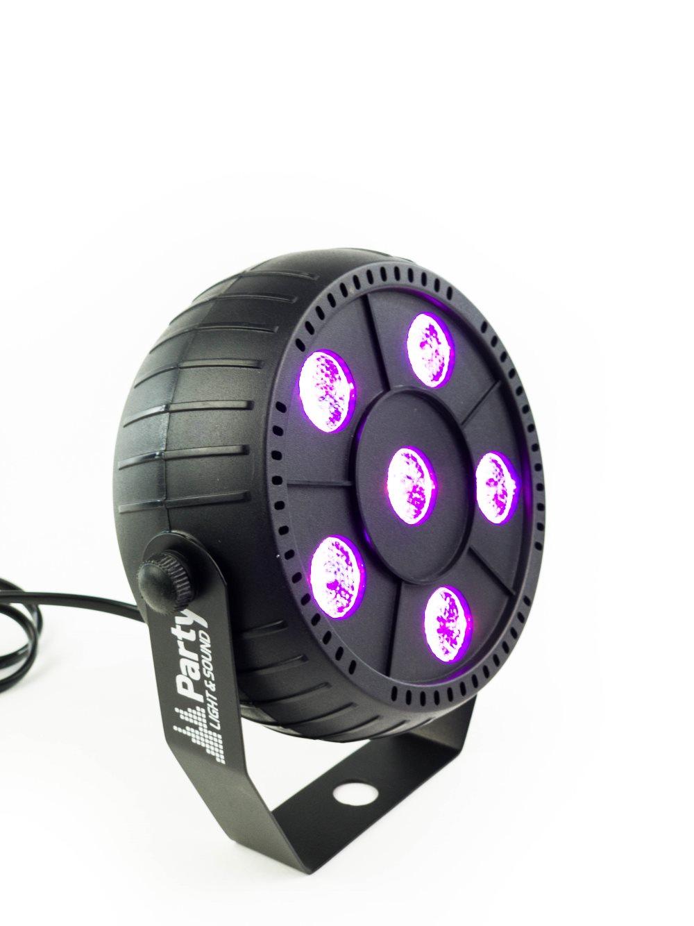 LED PAR lampe 6 x 1.5W RGB