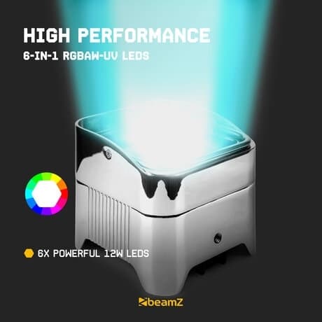 BeamZ BBP96SC Uplight Par 12Wx6LED dioder 6in1 WDMX
