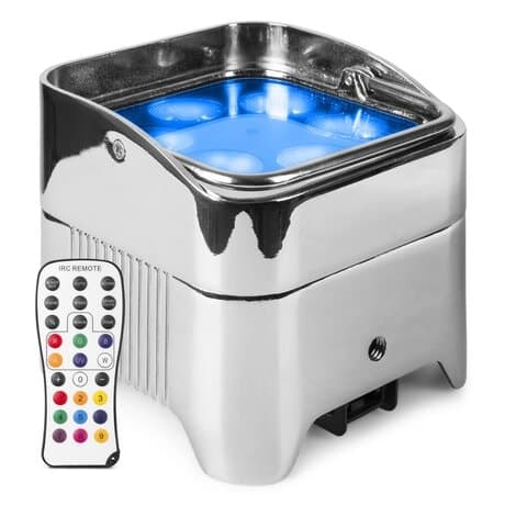 BeamZ BBP96SC Uplight Par 12Wx6LED dioder 6in1 WDMX Silver