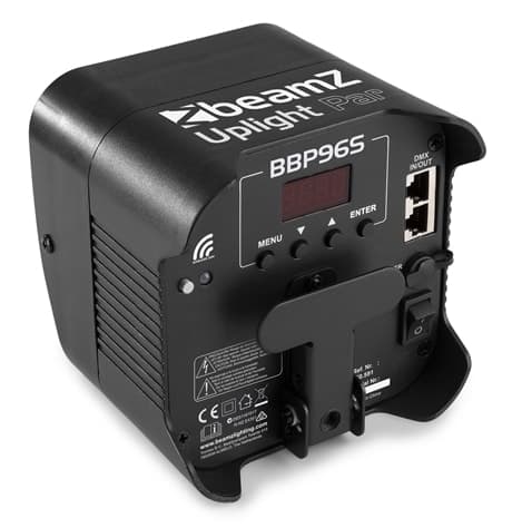 Beamz BBP96SB Designljus Trossl/väggljusPar 12Wx6 RGBWA-UV dioder 6in1 WDMX