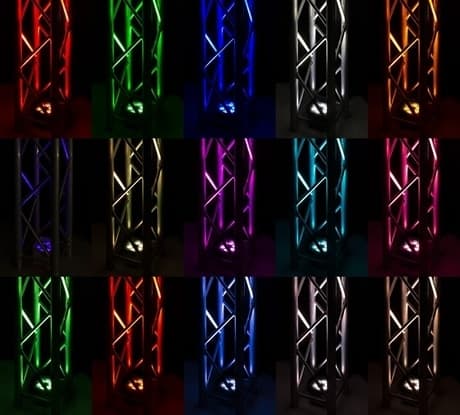 Beamz BBP96SB Designljus Trossl/väggljusPar 12Wx6 RGBWA-UV dioder 6in1 WDMX