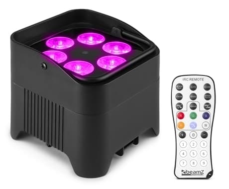 Beamz BBP96SB Designljus Trossl/väggljusPar 12Wx6 RGBWA-UV dioder 6in1 WDMX Svart