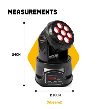 BeamZ MHL74 Wash 7x10W QUAD 12chDMX