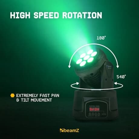 BeamZ MHL74 Wash 7x10W QUAD 12chDMX
