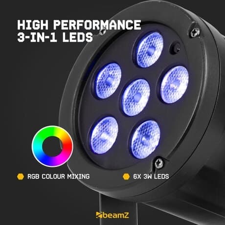 BeamZ SlimPar30  6 x 3W 3 i 1, Rgb, Ir