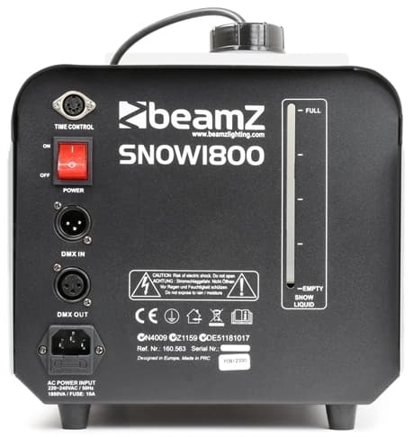 BeamZ SNOW1800 Snömaskin DMX