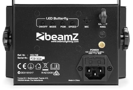 BeamZ LED Butterfly Derby 3x3W RGB, SMD Strobe