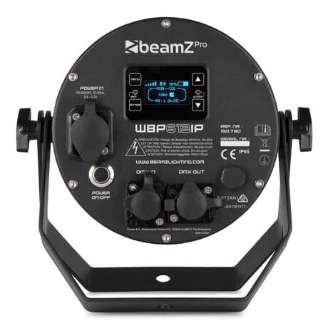 BeamZPro WBP612IP Batt PAR IP65 6x 12W 6in1