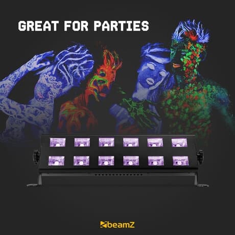BeamZ BUV263 LED UV bar med 12 kraftfulla UV LED