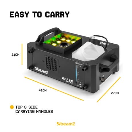 BeamZ rökmaskin BLAZE800 - Horisontell och vertikal rökmaskin med ljus - 800W