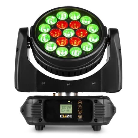 BeamZ PRO FUZE1910 wash moving head - 3 LED-ringar - 19x 10W LEDs