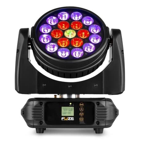 BeamZ PRO FUZE1910 wash moving head - 3 LED-ringar - 19x 10W LEDs