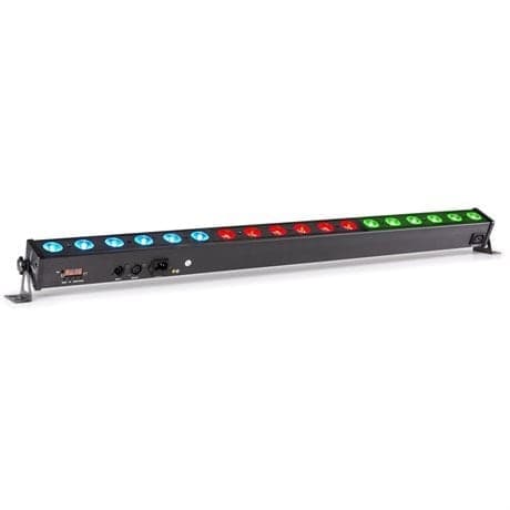 BeamZ LCB183 DMX LED-bar med 18x 4W RGB-lysdioder i 3 sektioner Svart